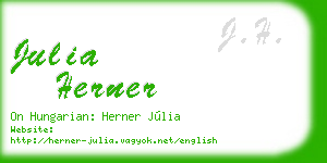 julia herner business card