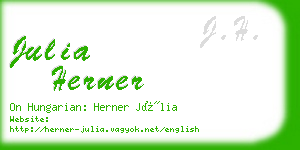 julia herner business card